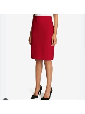 Tahari ASL Red Pencil Skirt Size 6